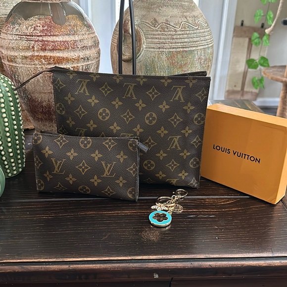 LOUIS VUITTON MONOGRAM POUCH AND MINI MONOGRAM POUCH - Picture 1 of 11